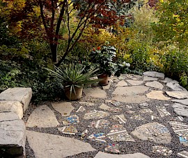 We’ve built all the gardens around Libby’s mosaics