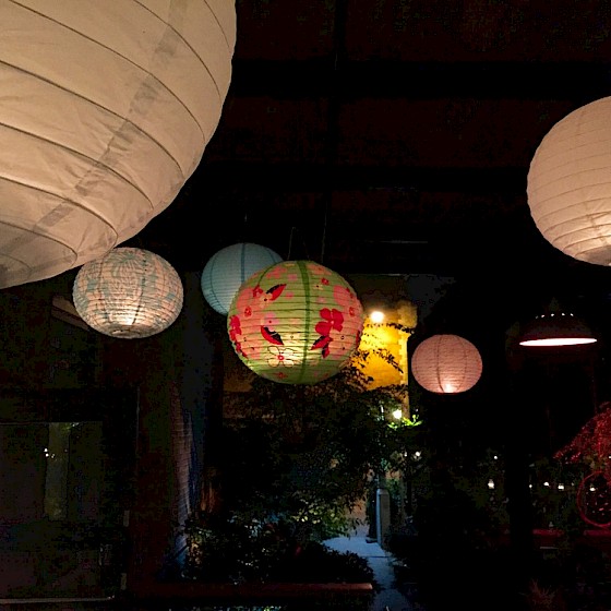 Paper lanterns for a summer party